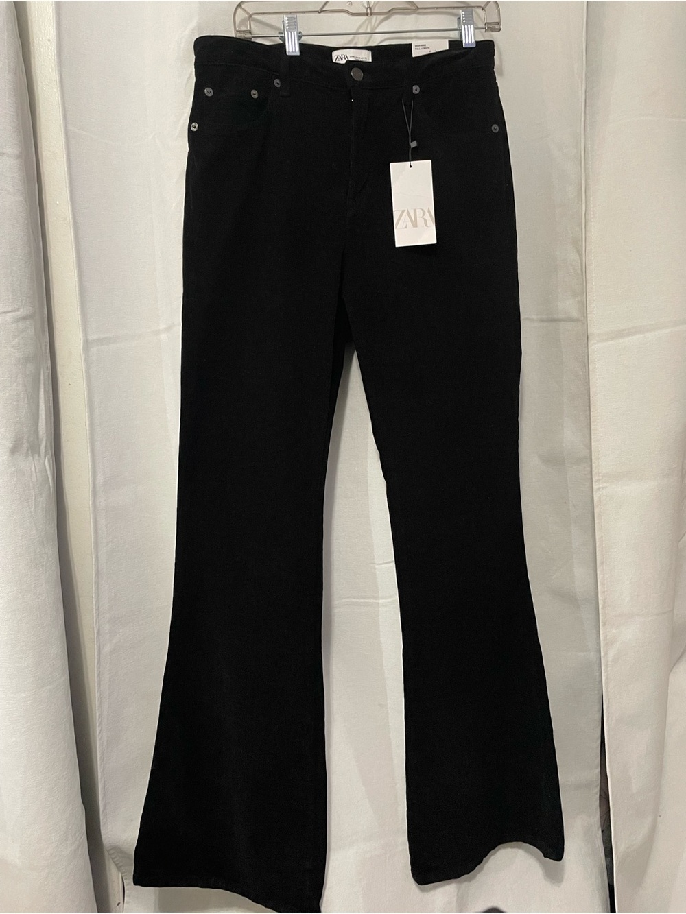 Zara Black Flare High-Rise Pants